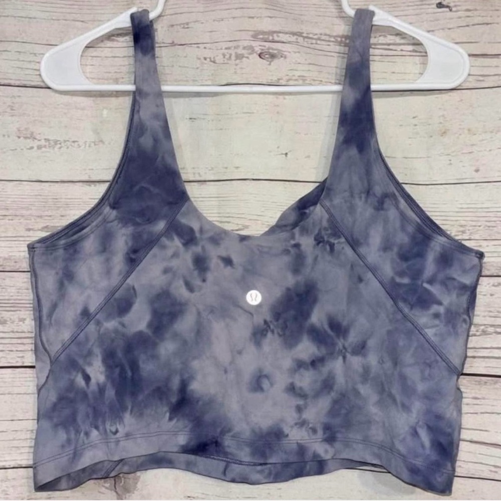 lululemon athletica Blue Tie-Dye bra top